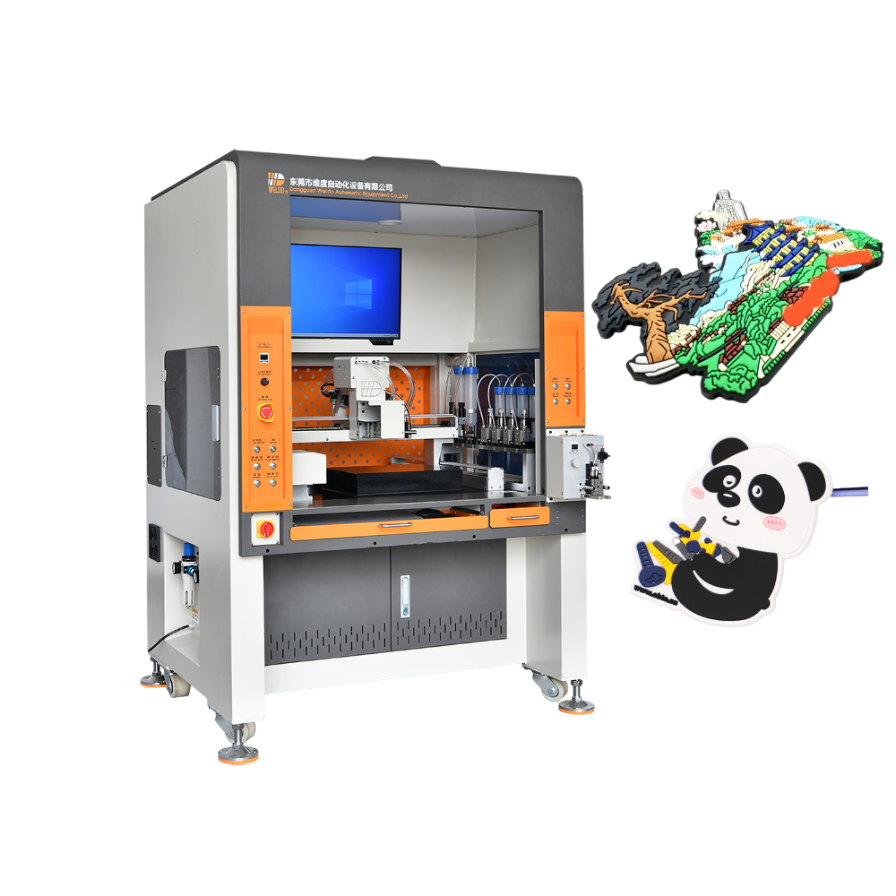 soft pvc rubber patch filling machine for event souvenirs